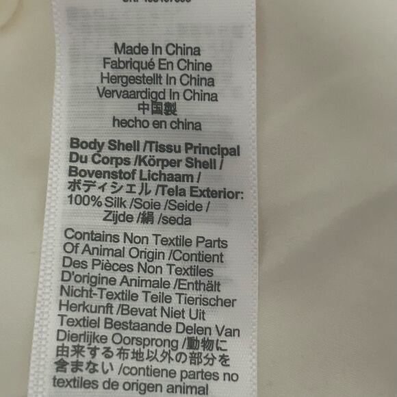 Madewell Women's 100% Silk Button Utility Pocket Shirt Blouse L Large New Flaw - Picture 11 of 13